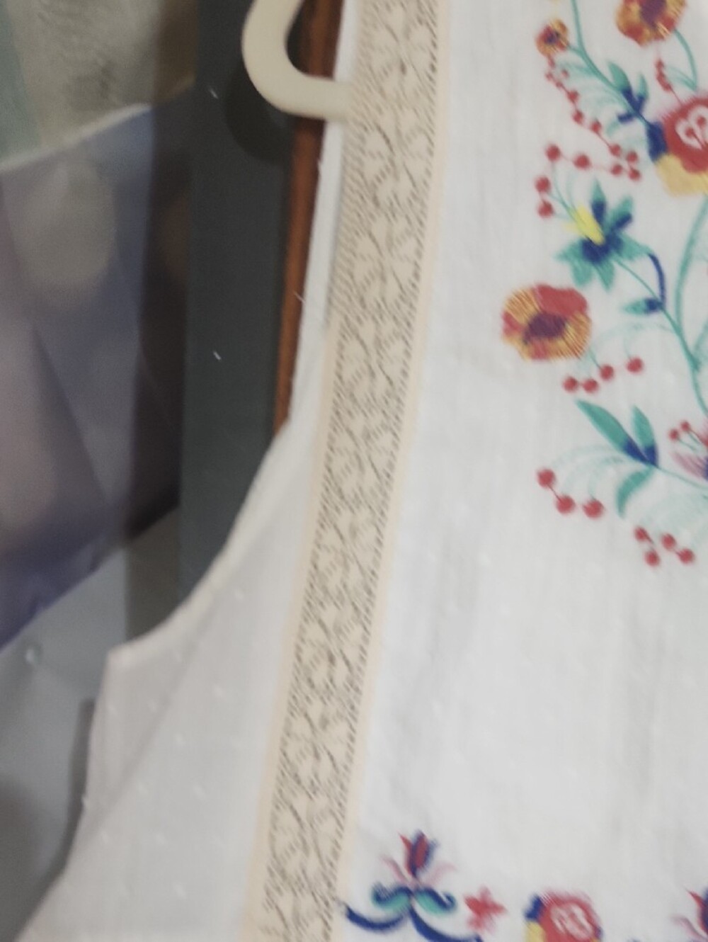Umgee White Mini Dress with Red, Yellow & Blue Floral Embroidery 🌟call out - Picture 7 of 16